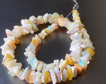 Ethiopian Opal Chip Beads: Jewelry Making Nugget Strand (8 inch)