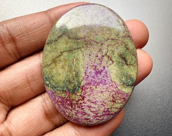 Natural Purpurite Gemstone Cabochon | Handmade Polished Cab | Purple Stone for Jewelry Making