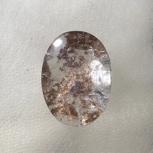 Cabochon in pietra preziosa di lodolite fatto a mano, dimensioni 37X27X13 MM per la creazione di gioielli SKU G-1 / Creazione di gioielli