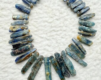 Kyanite Rough Beads 35/17 mm |  Stick Beads 10 Inch Strand