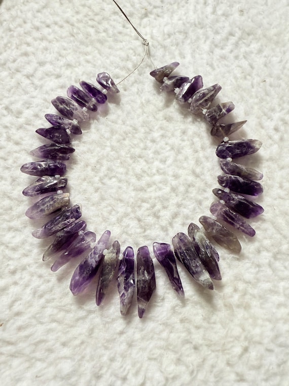 Natural Amethyst | Rough Beads | 30/16 Mm | 8 Inches Strand - Etsy