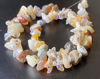 Ethiopian Opal Chip Beads: Jewelry Making Strand