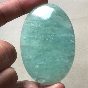 Cabochon di pietra preziosa acquamarina fatto a mano di forma ovale, dimensioni 70X48X8 MM Per la creazione di gioielli SKU A-1 / Creazione di gioielli