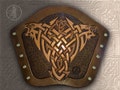 Hand Carved Leather Archery Bracer, Armguard Celtic Lions Design LARP product logo