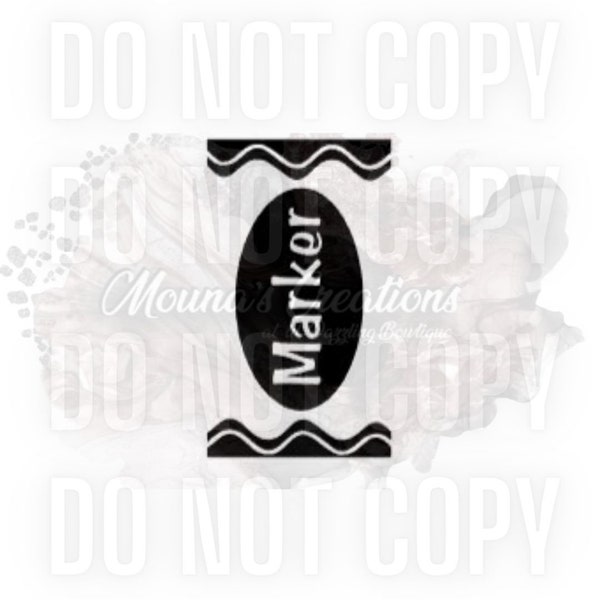 Digital File - Marker Pen PNG Template - Mouna's Creations