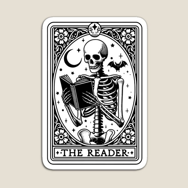 The reader tarot card sticker | Funny tarot card sticker | Laptop sticker | Hydroflask sticker | Water bottle sticker | Bookish sticker