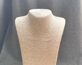 Necklace display mannequin-necklace hanger- necklace display - braided rope