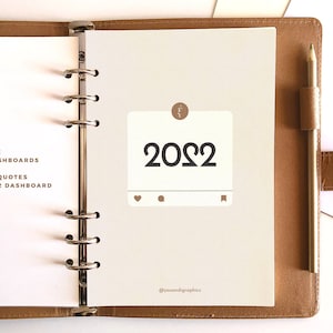 Ausdruckbare Planer Dashboards positive 2022 ZITATE und Affirmationen, Divider in A5, A6, Pocket, Half Letter, Personal+Wide, Classic-Mini HP