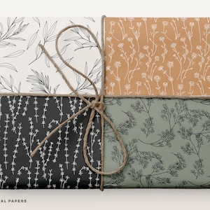 Fundos de ervas curativas, padrões de ervas, papéis digitais, imprimíveis, scrapbooking, 20 impressões, manjericão, alecrim, hortelã, lavanda e muito mais