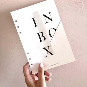 Planificador único imprimible Dashboard INBOX Divider. Ideal como divisor de planificador y seccionamiento imprimible, 6 tamaños de planificador incluidos