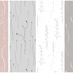 Wildfower Backgrounds, Floral Pattern, Hand-drawn, Digital Paper ...