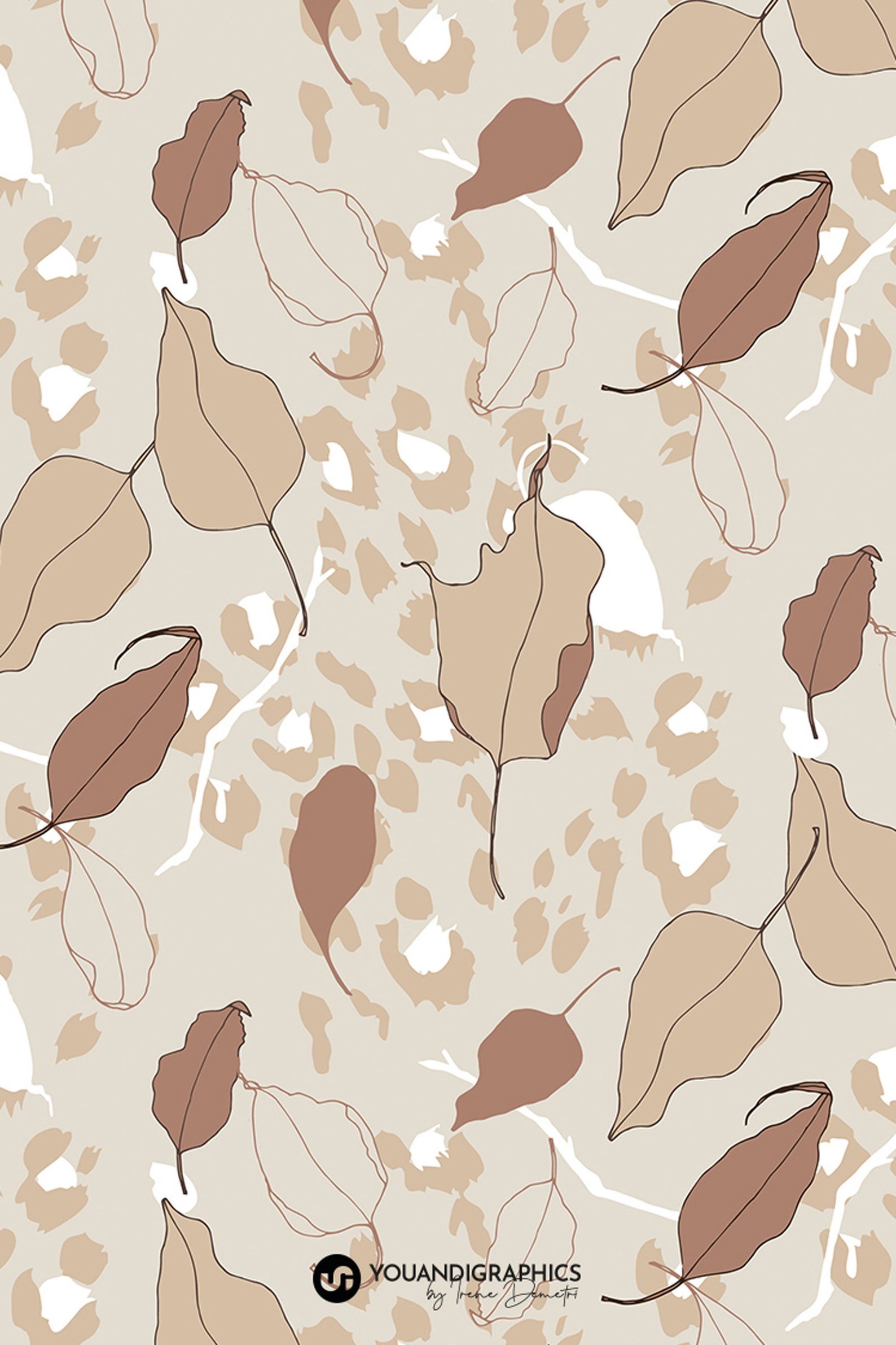 Fall Leaves Printables and Autumn Backgrounds. A Set of 10 | Etsy