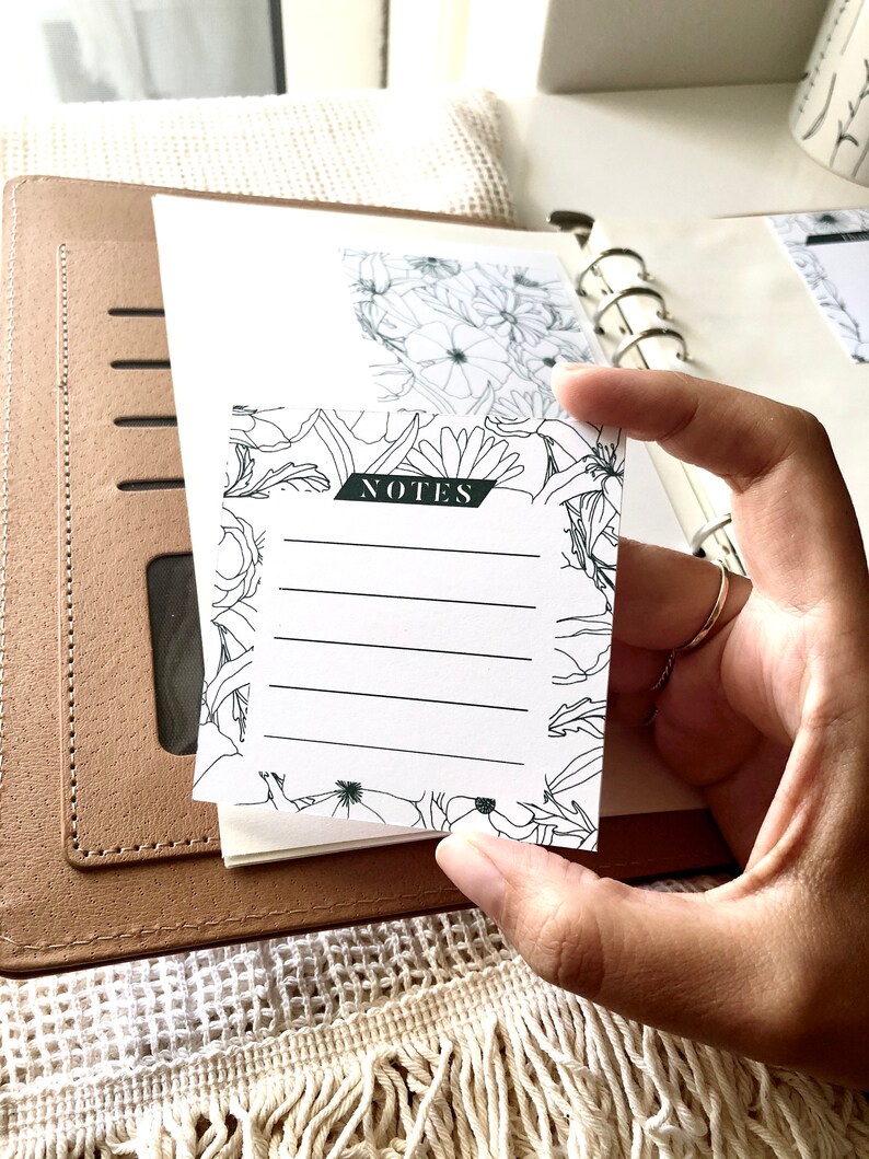 Printable Planner Cards Floral Design Cards Planner Tracking Etsy