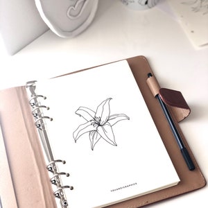 Spring Flowers Printable Planner Dividers, Various Sizes (PDF Pattern ...