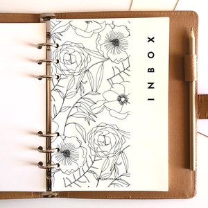 Printable Planner Dashboards with Floral designs. Ideal as planner dividers and sectioning printables