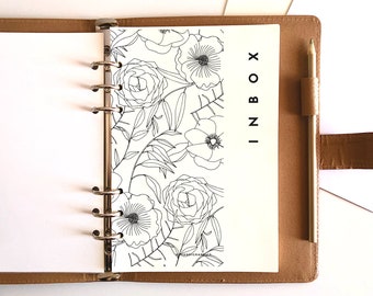 Printable Planner Dashboards with Floral designs. Ideal as planner dividers and sectioning printables