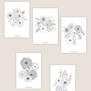Spring Flowers Printable Planner Dividers, Various Sizes (PDF Pattern ...