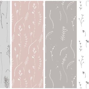 Wildfower Backgrounds, Floral Pattern, Hand-drawn, Digital Paper ...