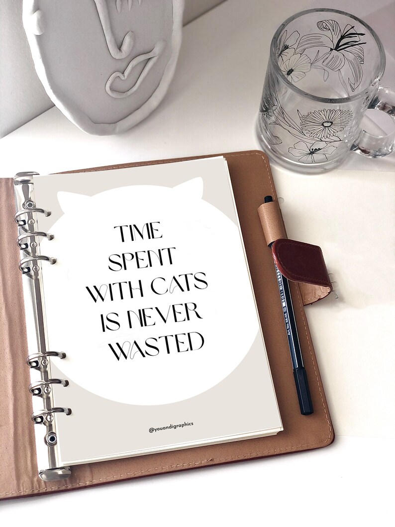 Printable Planner Dashboards With Cute, Funny QUOTES for Cat Lovers