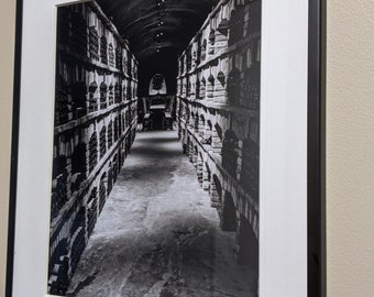 Napa Valley Weingut Druck, schwarz und weiß