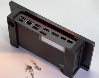 Docking station mounting bracket for Lenovo ThinkPad 40AF / 40AS / 40AN / 40AY / 40AC, desk mount with screws.