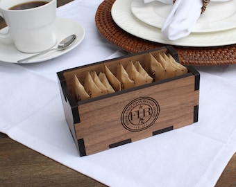 Porta-zucchero / Porta-bustine di zucchero in legno diviso / Personalizza i nostri porta-zucchero con il logo del tuo ristorante, bar o B&B