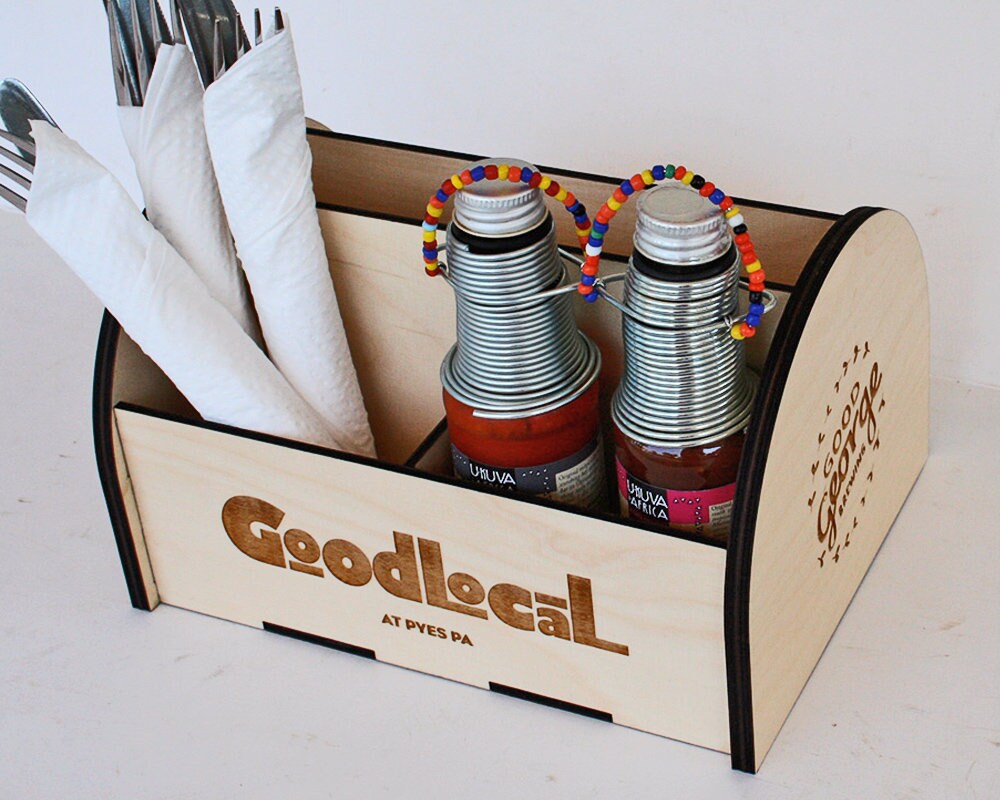 Restaurant Table Caddy Wooden Cutlery and Napkin Holder. Etsy Australia