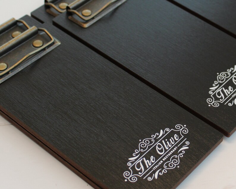 Restaurant Check Presenters Wood Mini Clipboard Wooden Etsy