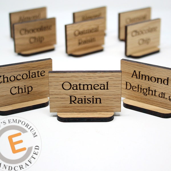 Rustic Wood Custom Engraved Buffet Signs for your Restaurant, or Bed & Breakfast or Wedding Day