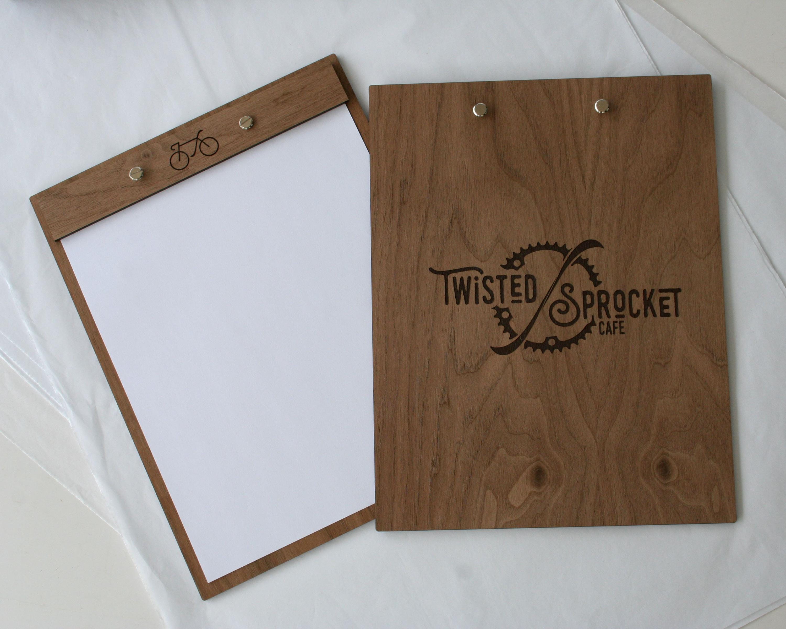 Customized Walnut Wood Menu Holder for Restaurant & Home Wet Bar