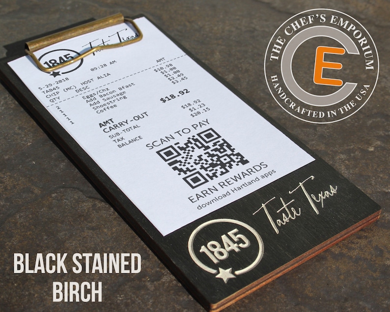 Touchless Check Presenter for Restaurant Payment Mini BAMBOO Etsy