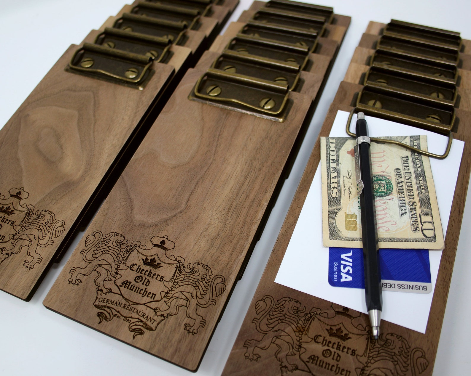 Check Presenter Restaurant Clipboard Check Holder WALNUT Etsy