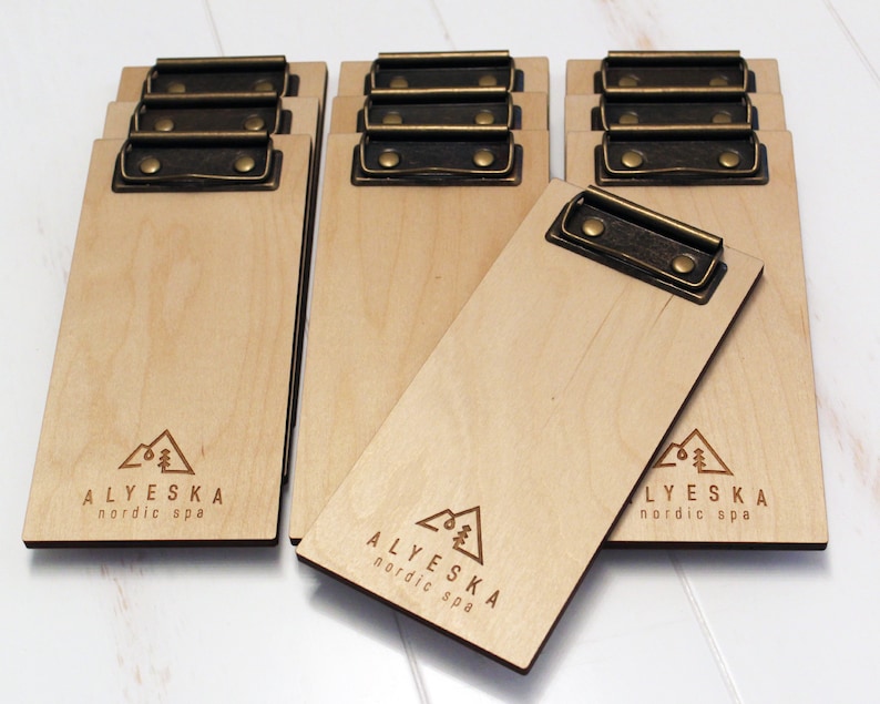 Check Presenters Wood Mini Clipboard OAK Wood Check Etsy