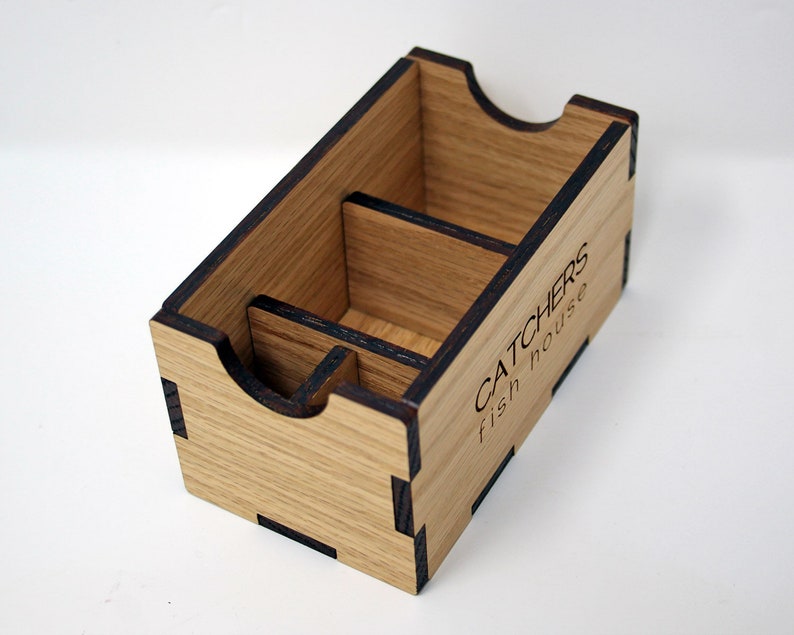 Sugar Caddy Wood Divided Sugar Packet Holder Customize Our Etsy