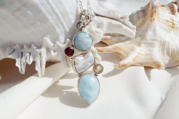 Etsy larimar shop necklace
