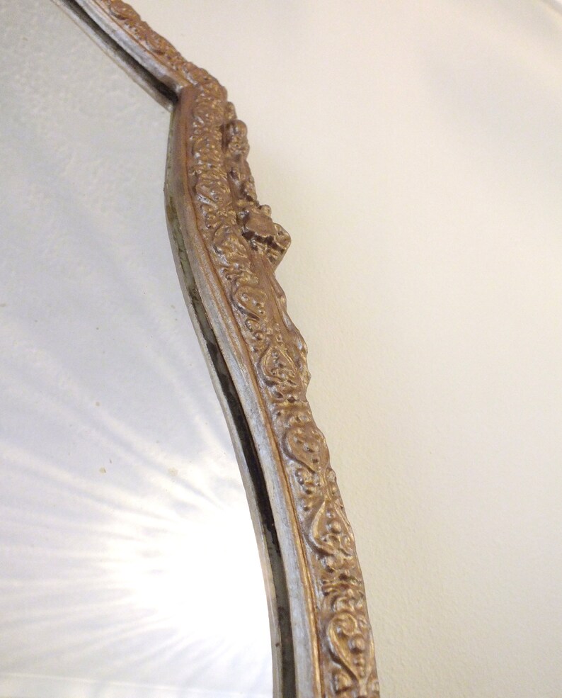 Vintage Mirror Gold Wooden Framed Mirror M414 Etsy