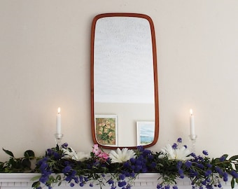 Vintage Danish Teak Mid Century Modern Wall Mirror Antique Mirror Vintage Mirror Atomic wooden Framed mirror  M215