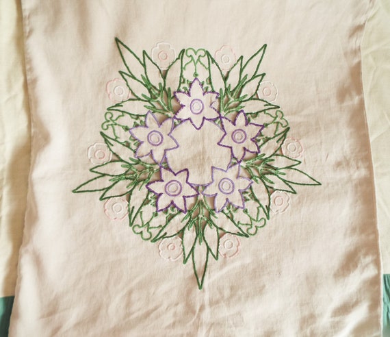 Buy Antique Cotton Linen Pillow Cover Embroidered Floral Cushion 