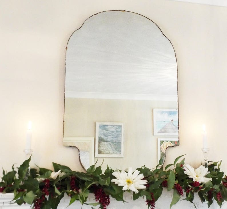 Extra Large Vintage Mirror Art Deco Mirror Frameless Mirror Etsy