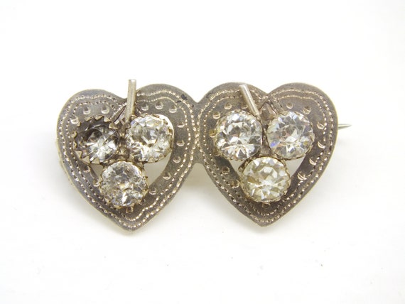 silver heart brooch