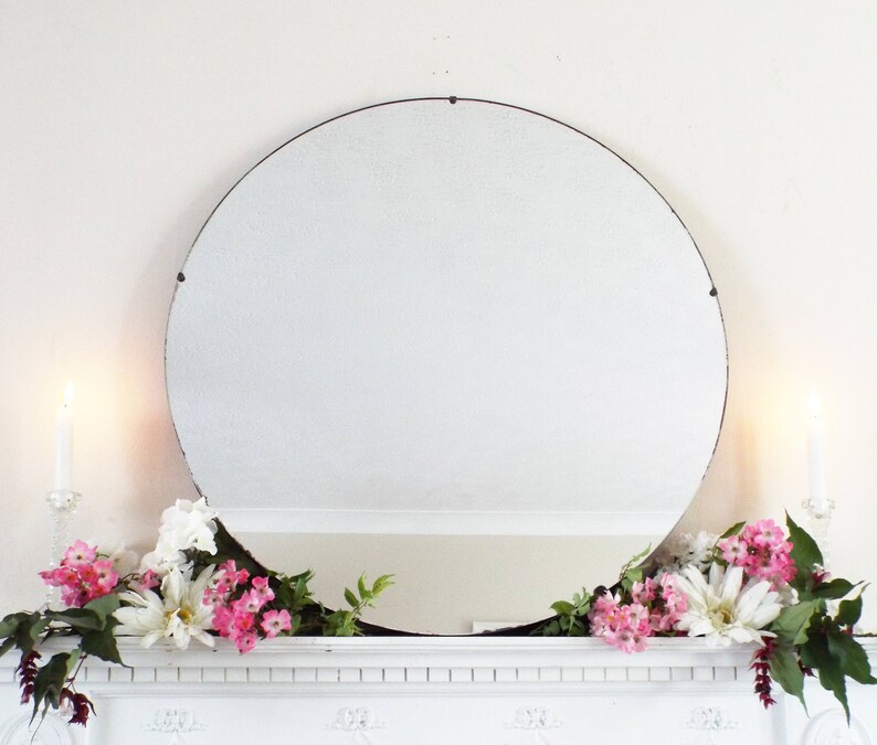 Extra Large Round Mirror Art Deco Frameless Antique Extra Large Round Mirror Art Deco