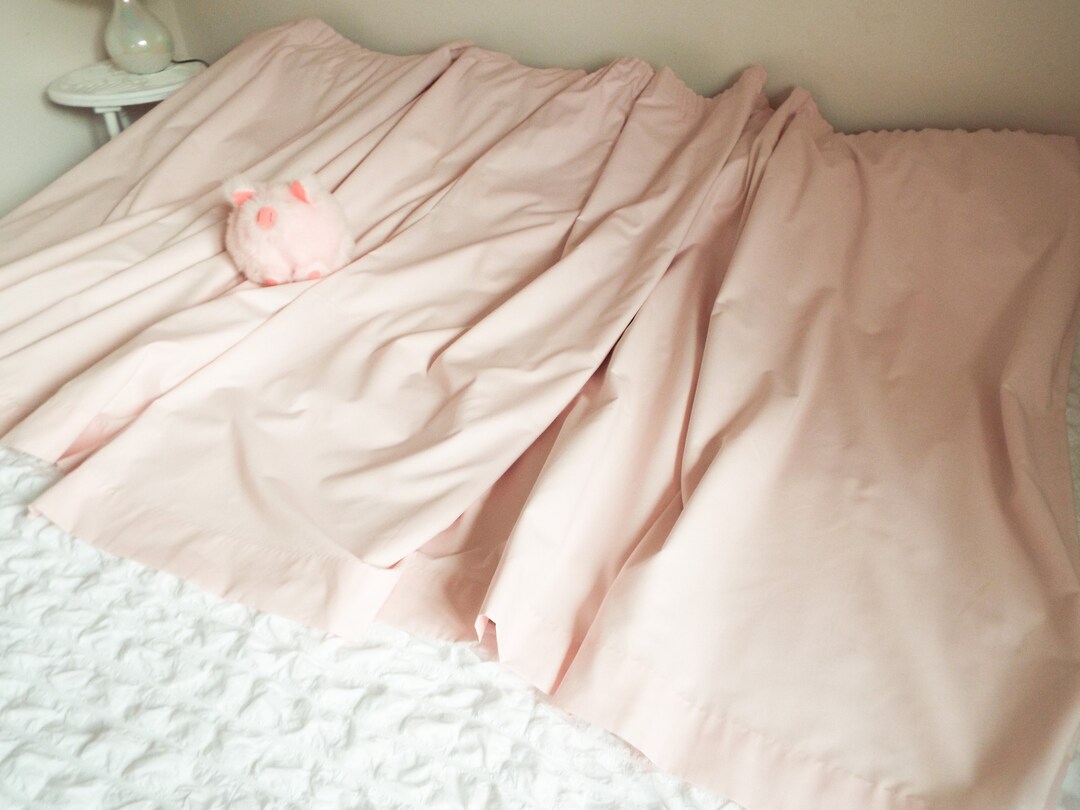 Pale Pink Cotton Curtains Black Out Lined Curtains Lined Etsy