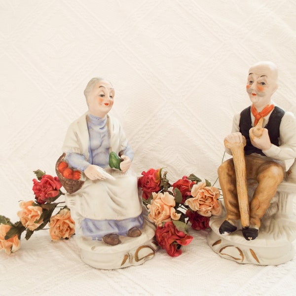 Old Couple Figurines Etsy