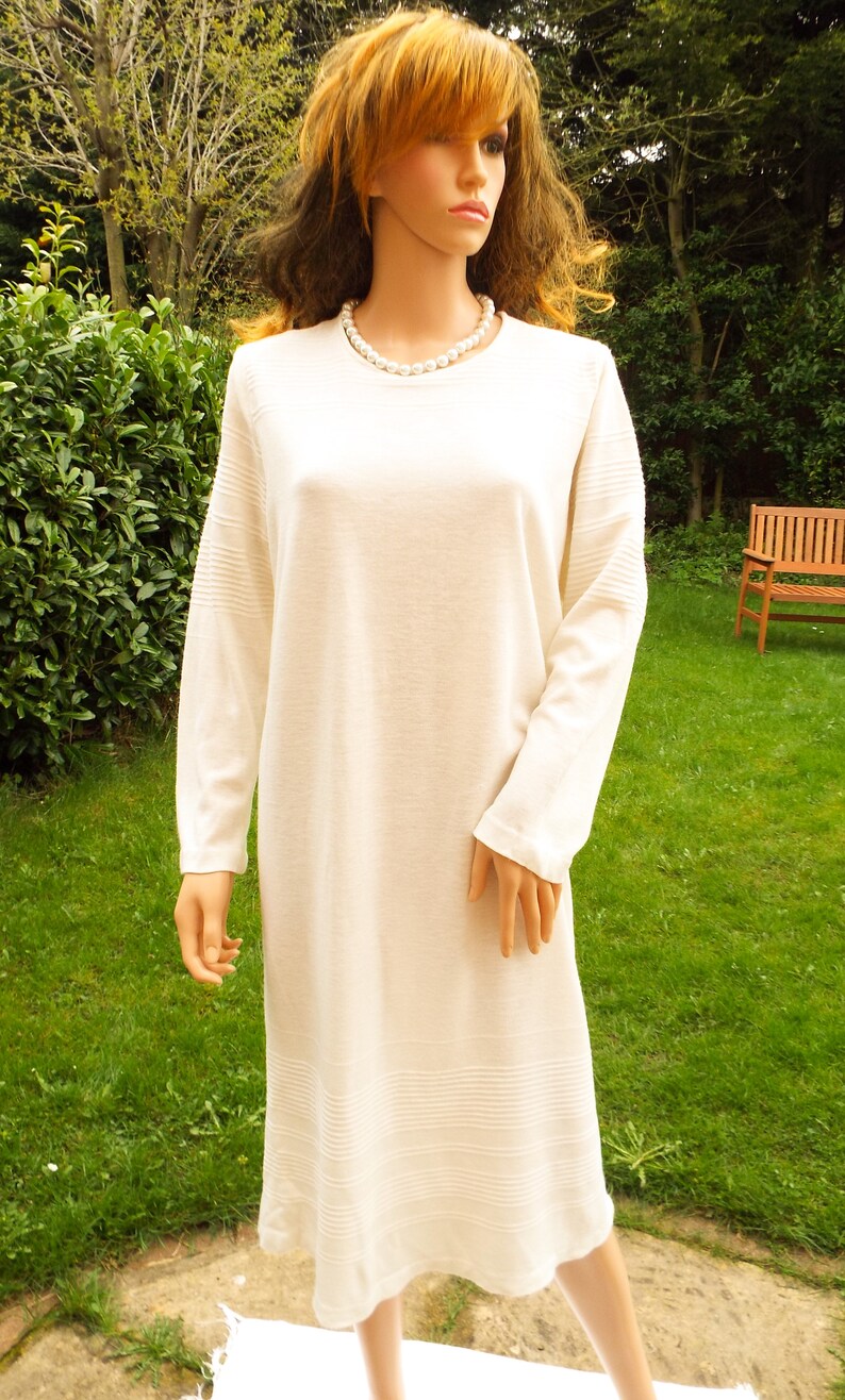 cream midi jumper dress
