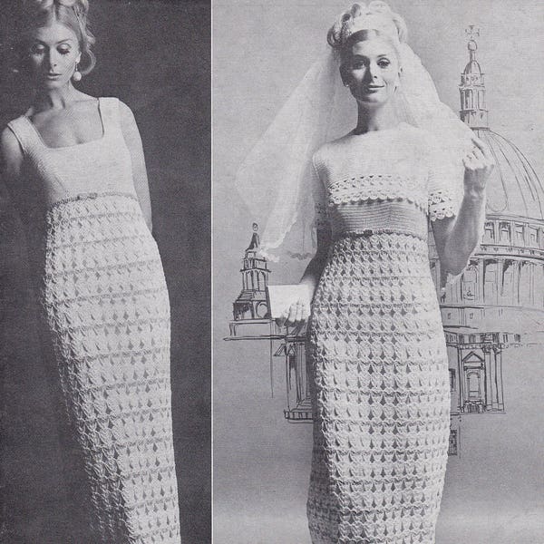 vintage crochet pattern wedding dress with bolero pdf INSTANT download pattern only bride bridal ENGLISH only