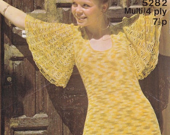 PDF crochet dress vintage crochet pattern pdf INSTANT download butterfly dress pattern only pdf English only
