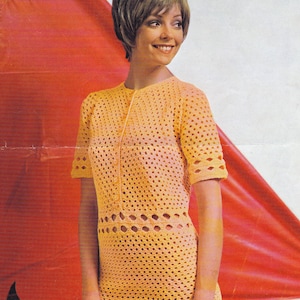 PDF crochet dress vintage crochet pattern pdf INSTANT download pattern only pdf openwork mini