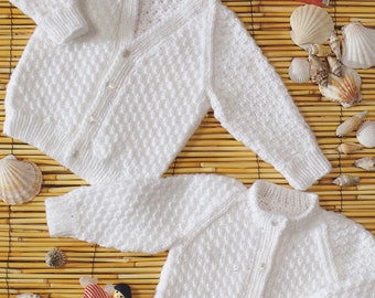PDF baby cardigan pattern round neck v neck vintage knitting pattern pdf INSTANT download only cardigans English only