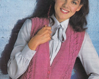 PDF vintage waistcoat knitting pattern vest lady's pdf INSTANT download pattern only pdf English only