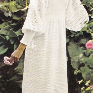 PDF Vintage wedding dress knitting pattern knitted wedding dress pdf INSTANT download pattern only pdf 1970s English only